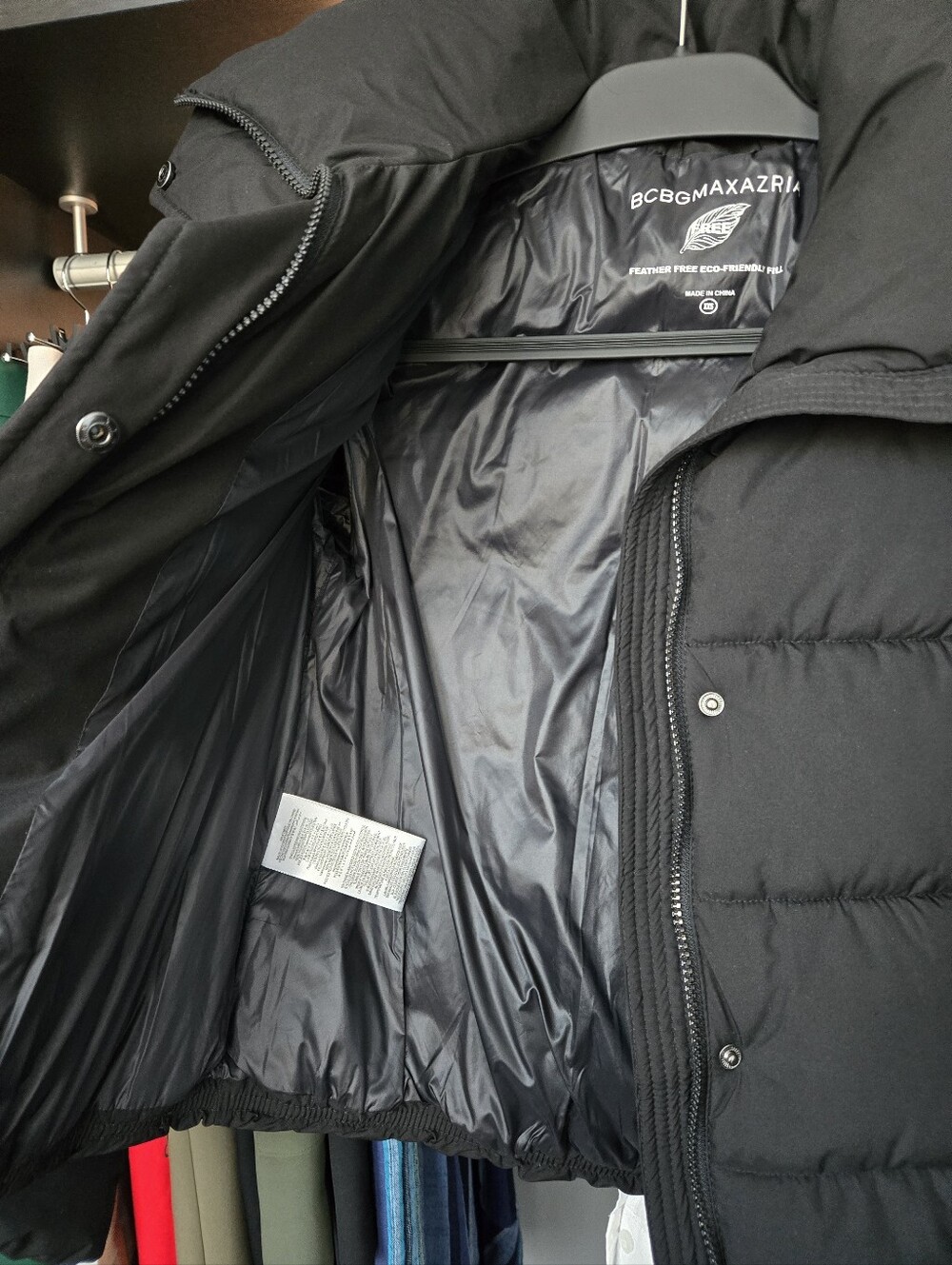 BCBGMAXAZRIA Black Puffer Jacket - Picture 6 of 12